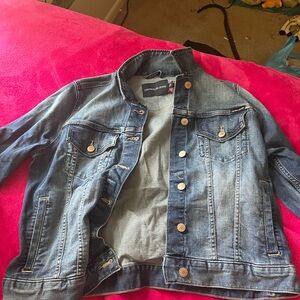 Large dark blue Calvin Klein Jean jacket!